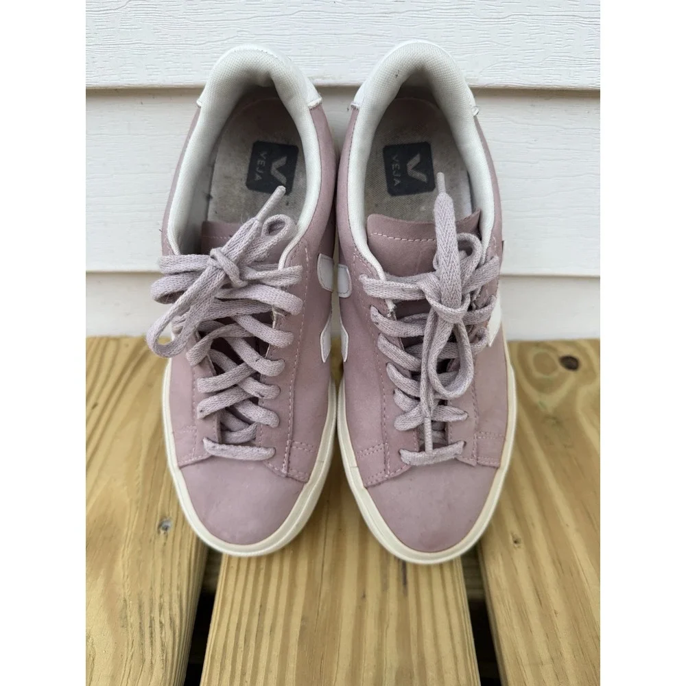 Veja Campo Nubuck Babe Pink Sneakers Trainers Size US 7 EU 38‎ Lace Up